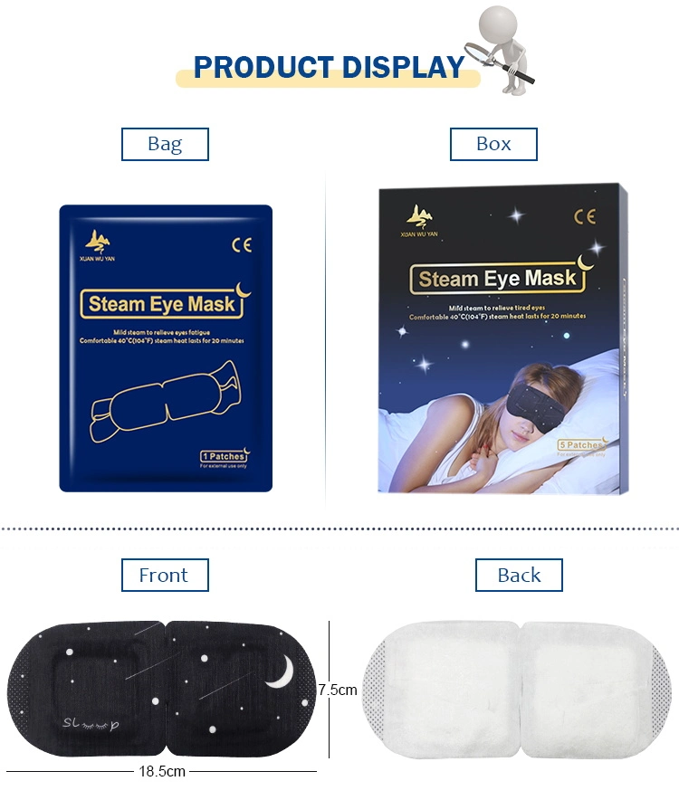 Basic Customization Product Self Heating Warmer Pad Disposable Sleeping Steam Eye Mask